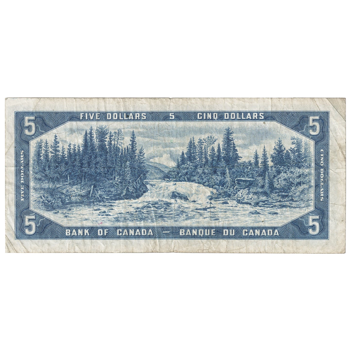BC-39a 1954 Canada $5 Beattie-Coyne, J/C, Circulated