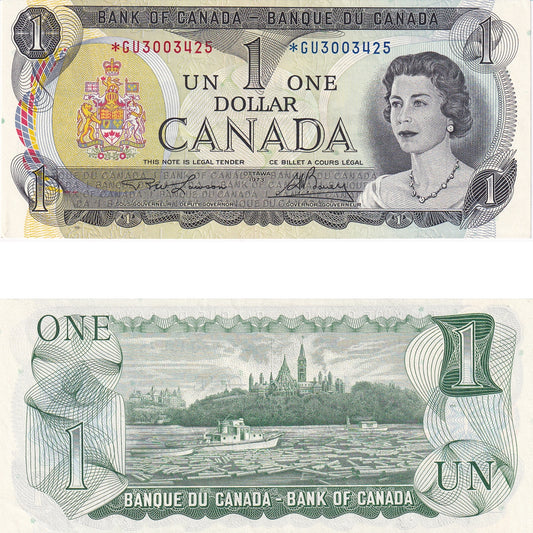 BC-46aA 1973 Canada $1 Lawson-Bouey, *GU, AU-UNC