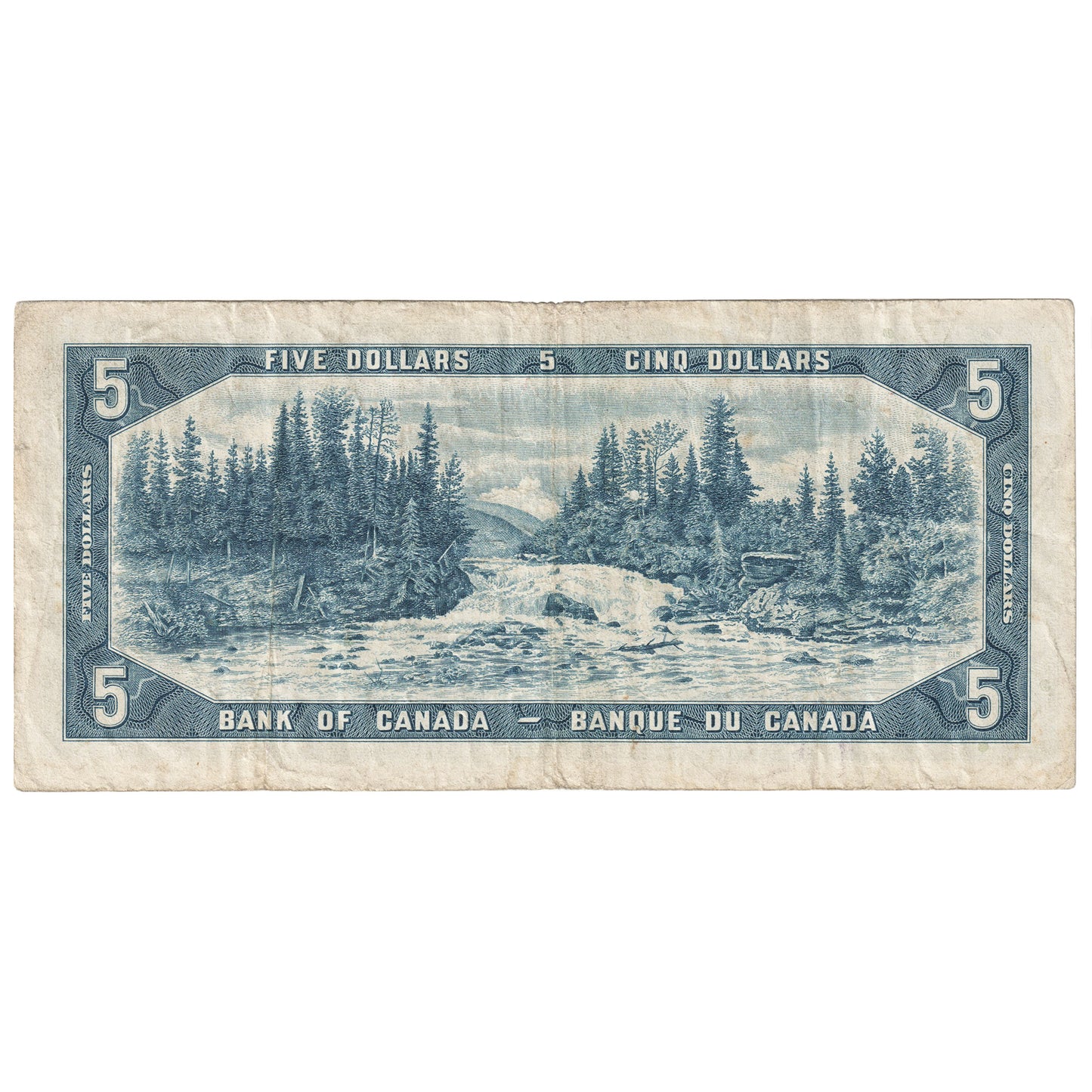 BC-39b 1954 Canada $5 Beattie-Rasminsky, A/S, Fine (F12)