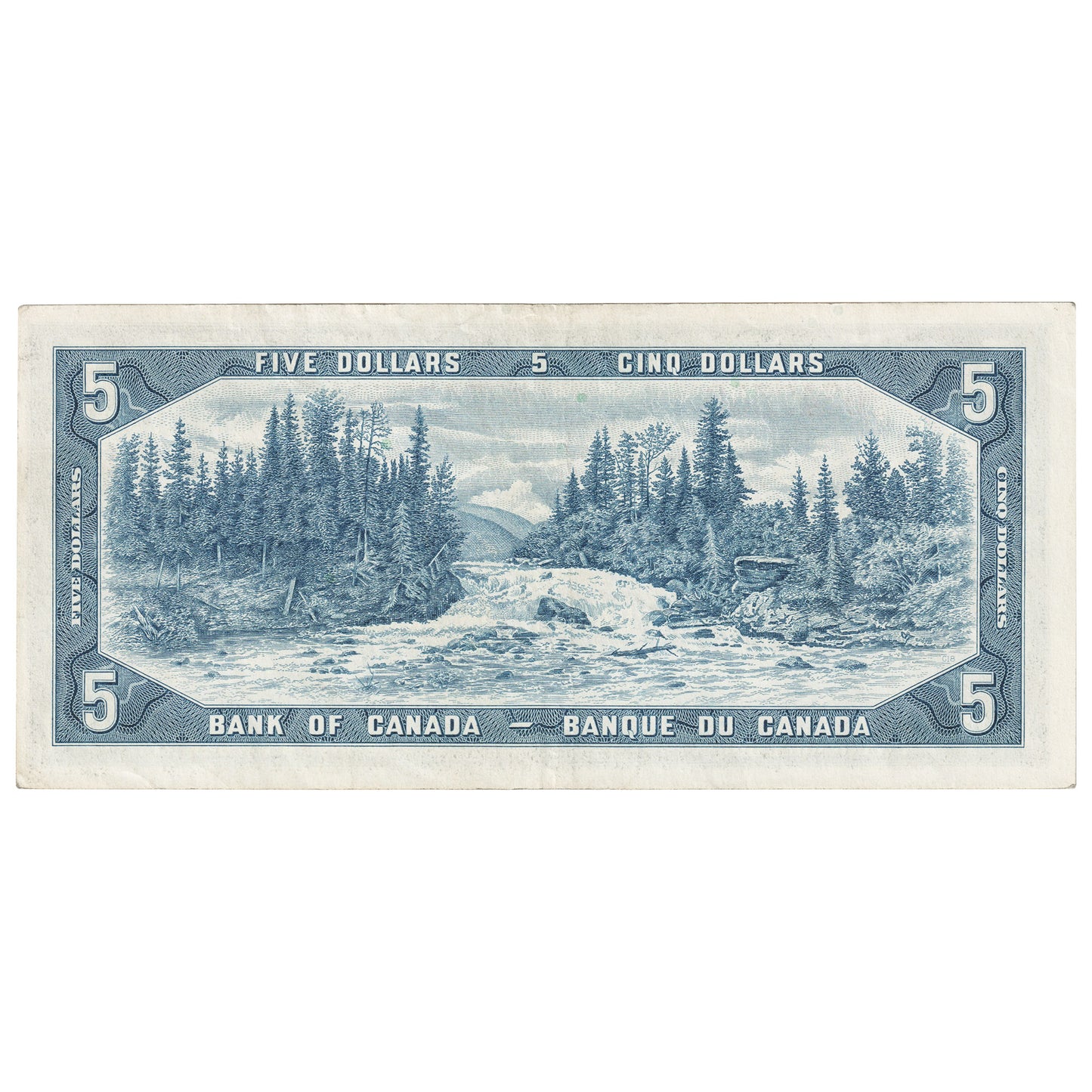 BC-39b 1954 Canada $5 Beattie-Rasminsky, H/S, Extra Fine (EF40)
