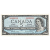 BC-39b 1954 Canada $5 Beattie-Rasminsky, U/S, AU