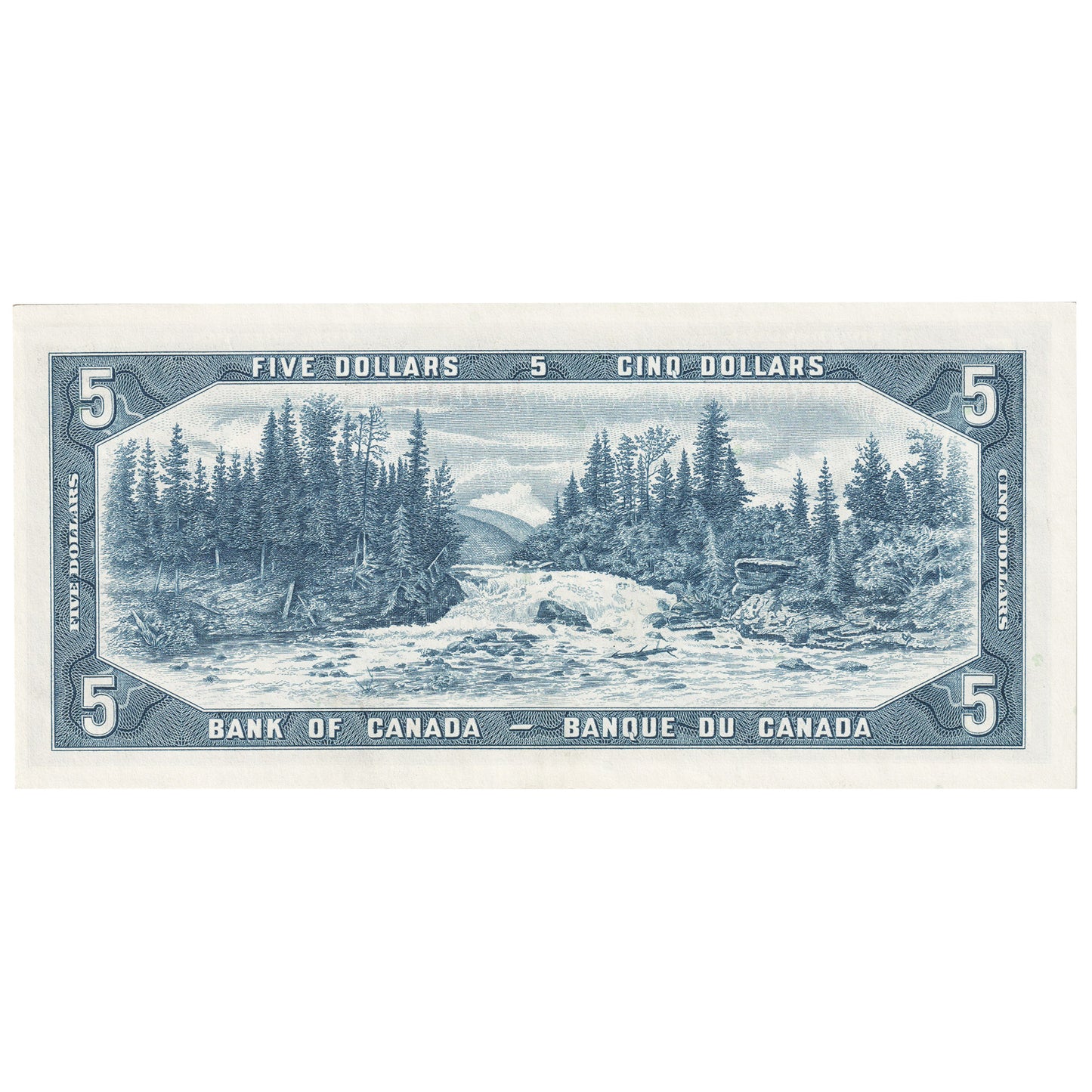 BC-39b 1954 Canada $5 Beattie-Rasminsky, V/S, AU-UNC (AU55)