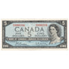 BC-39b 1954 Canada $5 Beattie-Rasminsky, Z/S, AU