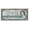 BC-39b 1954 Canada $5 Beattie-Rasminsky, A/X, F-VF (F15)