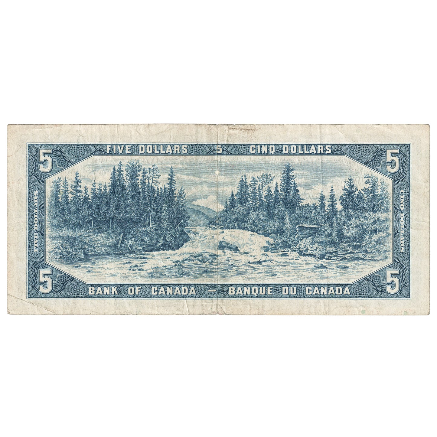 BC-39b 1954 Canada $5 Beattie-Rasminsky, A/X, F-VF (F15)