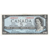 BC-39b 1954 Canada $5 Beattie-Rasminsky, L/X, Almost Uncirculated (AU50)