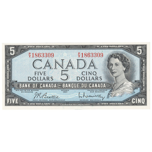 BC-39b 1954 Canada $5 Beattie-Rasminsky, P/X, CUNC