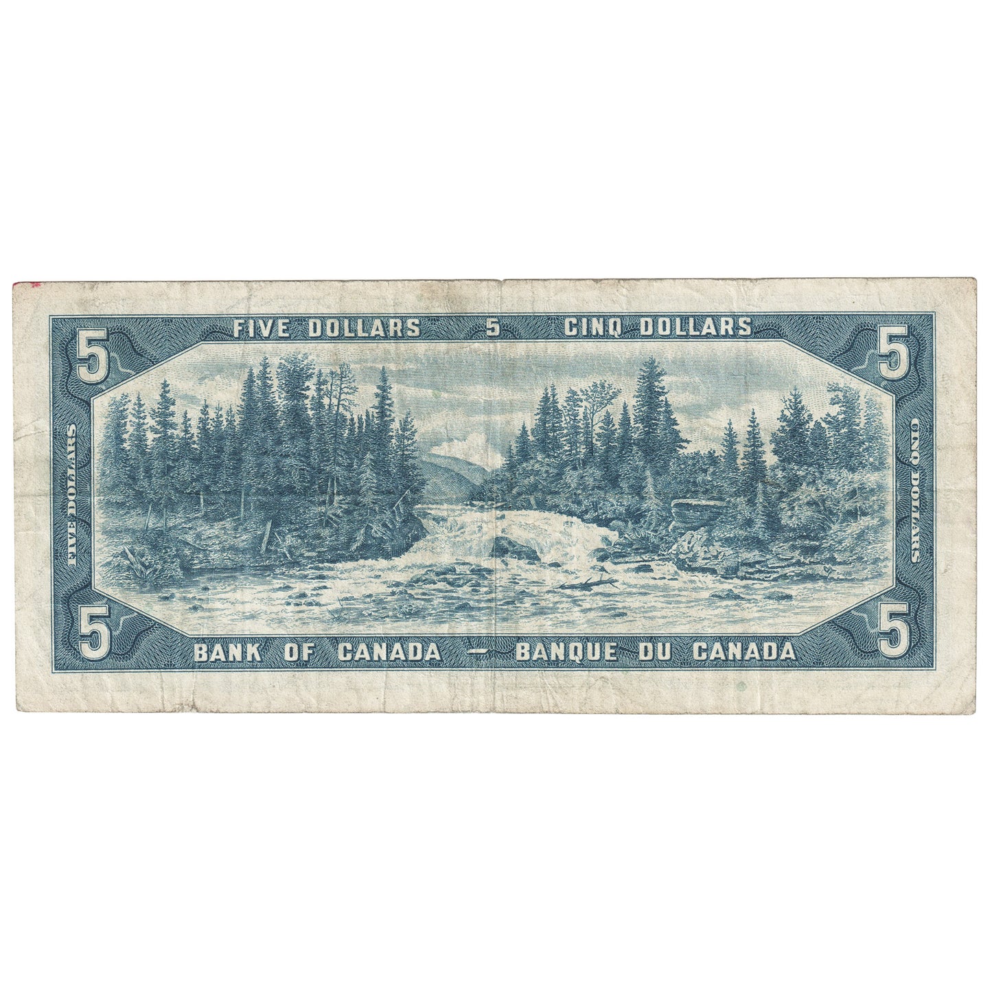 BC-39c 1954 Canada $5 Bouey-Rasminsky, V/X, Fine (F12)