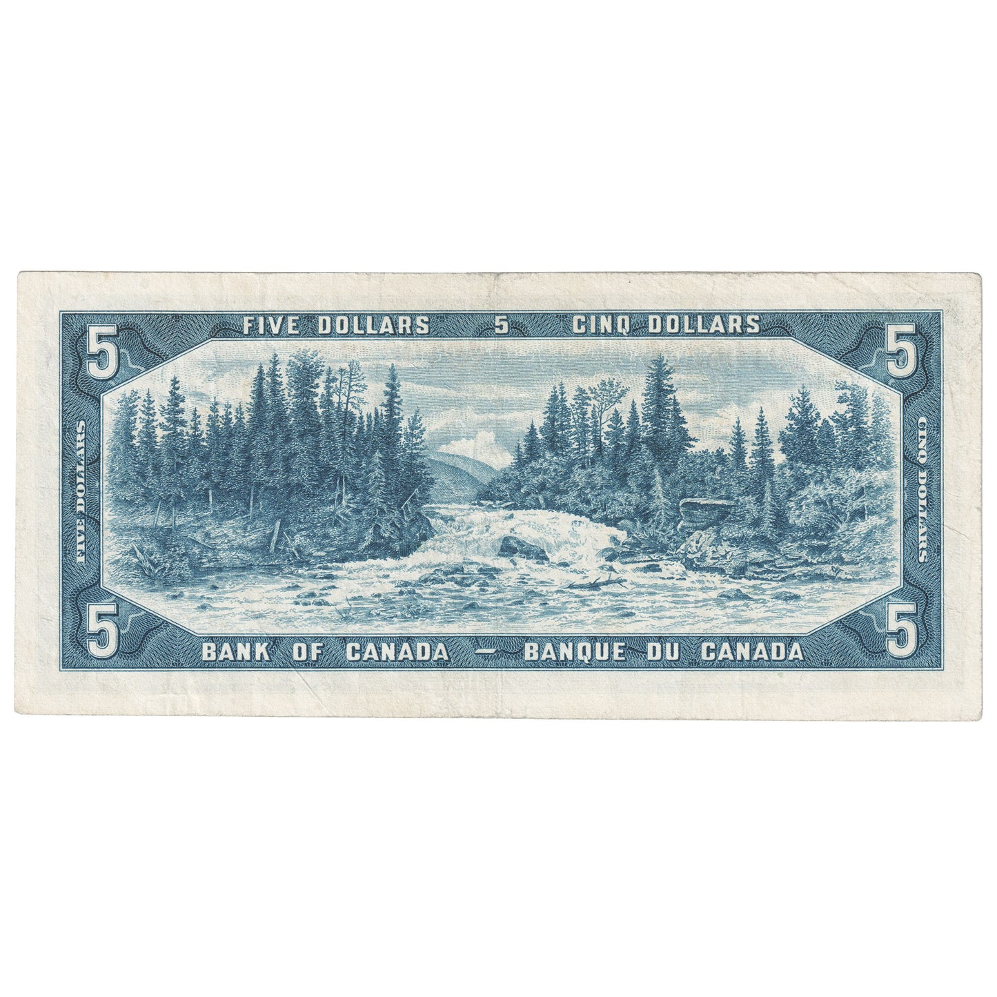 BC-39cA 1954 Canada $5 Bouey-Rasminsky, *R/X Below 0.36M, F-VF (F15)