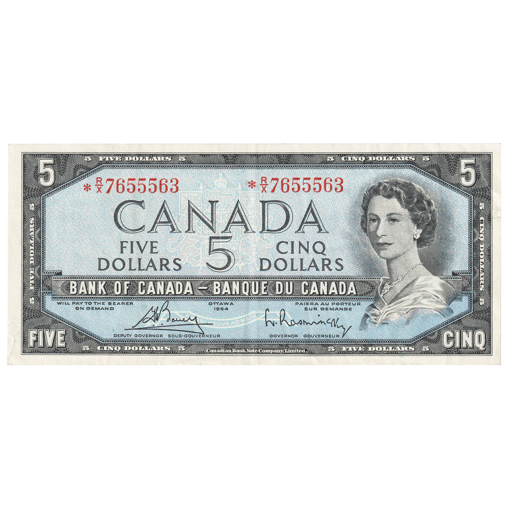 BC-39cA 1954 Canada $5 Bouey-Rasminsky, *R/X Above 7.64M, VF-EF (VF30)