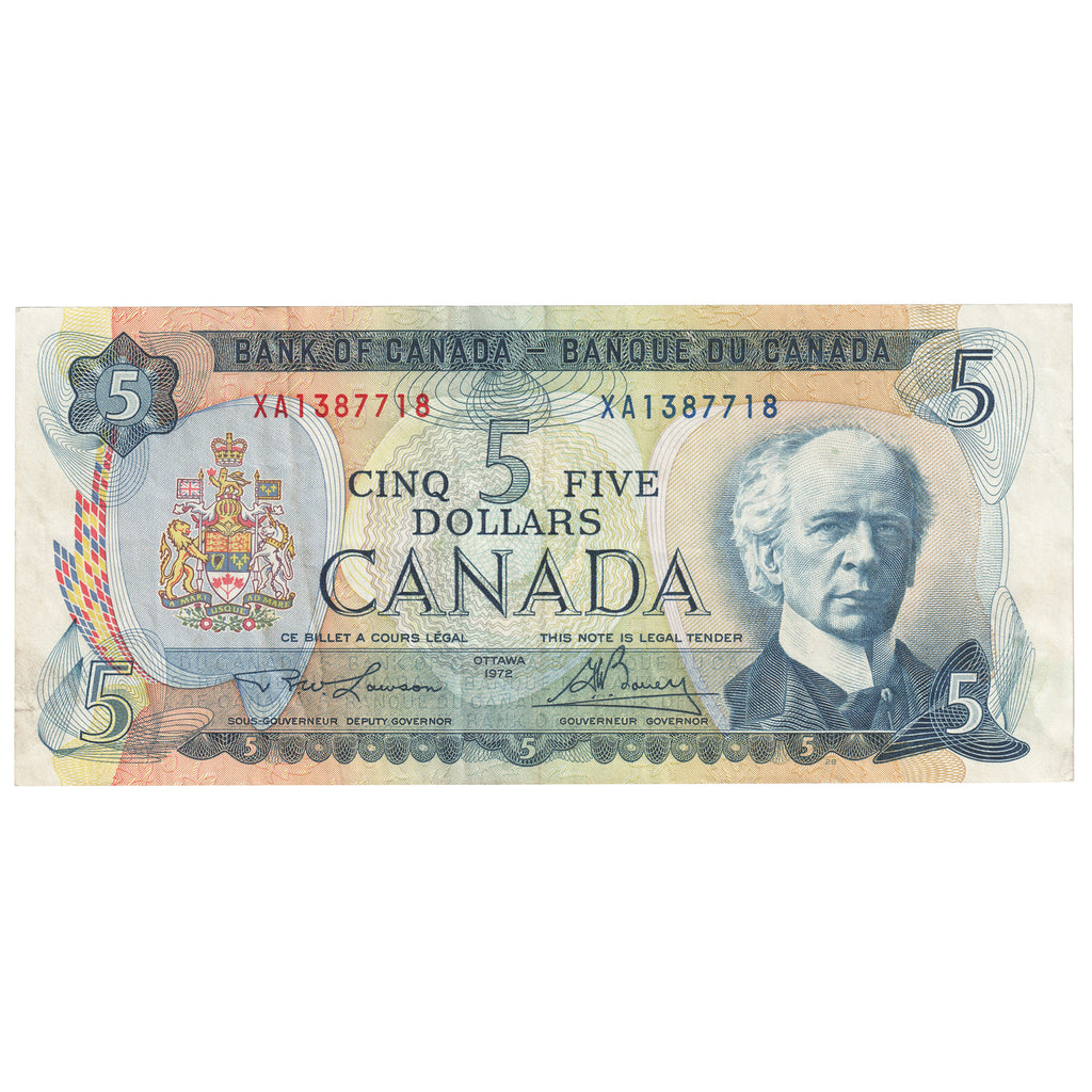 BC-48b 1972 Canada $5 Lawson-Bouey, XA, VF