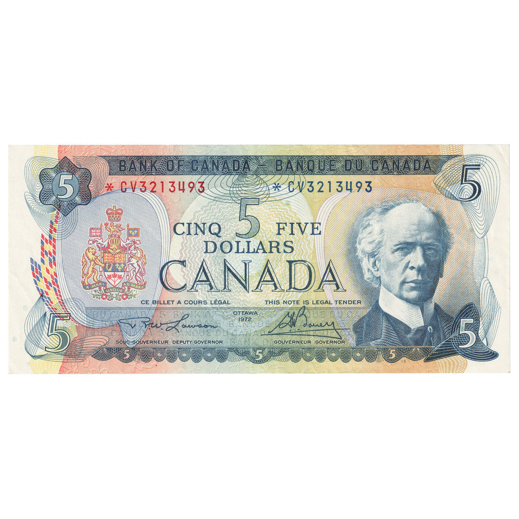 BC-48bA 1972 Canada $5 Lawson-Bouey, *CV, VF-EF (VF30)