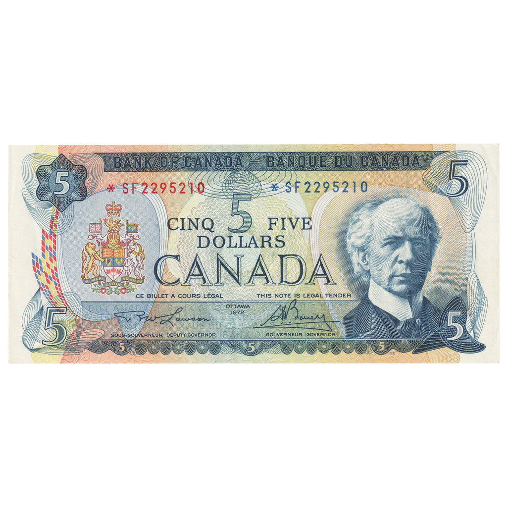 BC-48bA 1972 Canada $5 Lawson-Bouey, *SF, EF-AU (EF45)