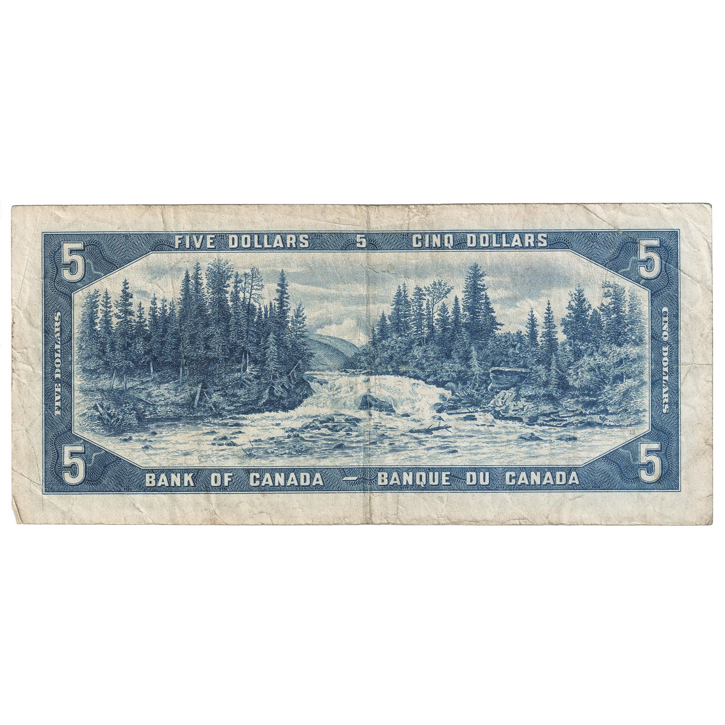 BC-31b 1954 Canada $5 Beattie-Coyne, Devil's Face, I/C, F-VF (F15)