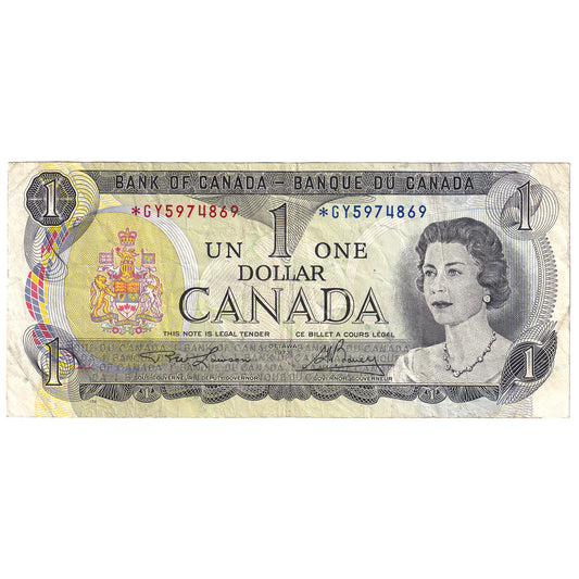 BC-46aA 1973 Canada $1 Lawson-Bouey, *GY, VF