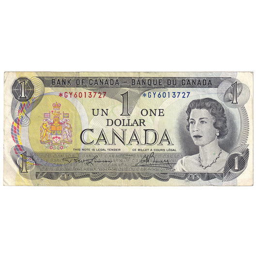 BC-46aA 1973 Canada $1 Lawson-Bouey, *GY, VF-EF