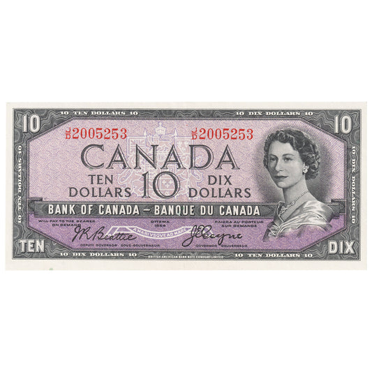 BC-32b 1954 Canada $10 Beattie-Coyne, Devil's Face, J/D, A\U