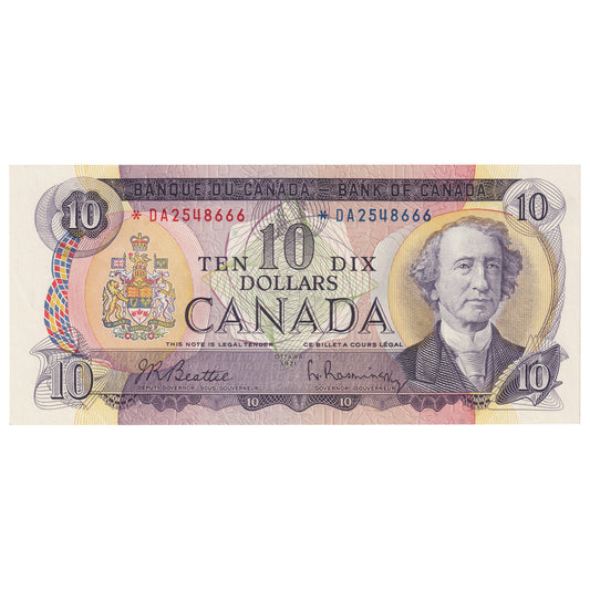 BC-49aA 1971 Canada $10 Beattie-Rasminsky, *DA, AU