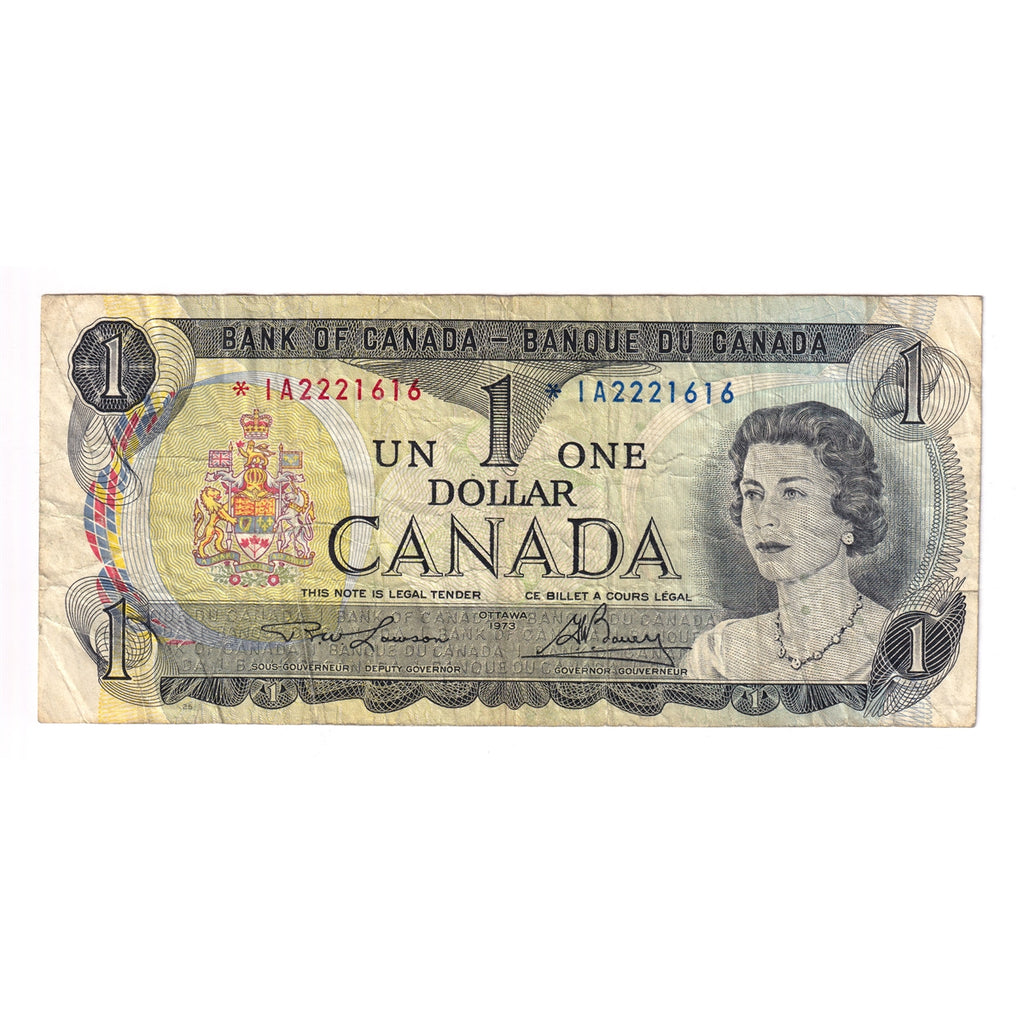 BC-46aA 1973 Canada $1 Lawson-Bouey, *IA, Fine (F12)