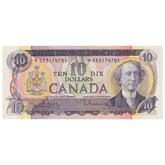 Bc-49bA 1971 Canada $10 Bouey-Rasminsky, *DK, UNC