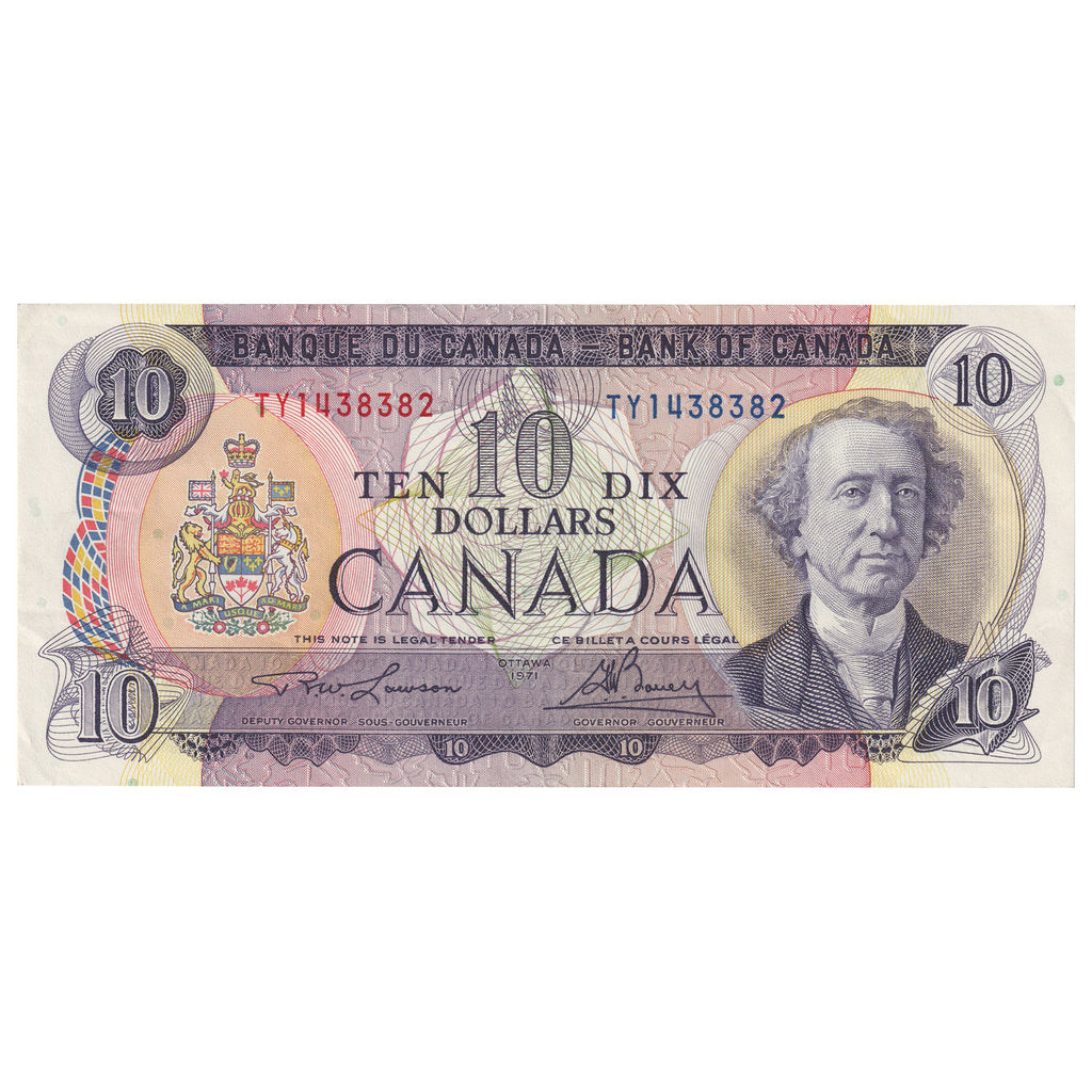 BC-49c 1971 Canada $10 Lawson-Bouey, TY, Circulated