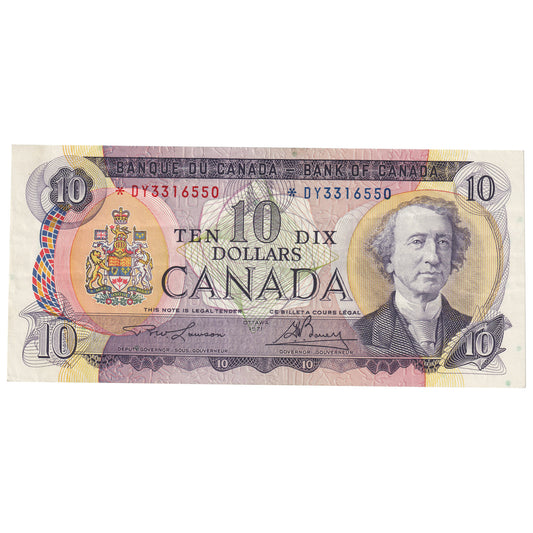 BC-49cA 1971 Canada $10 Lawson-Bouey, *DY Below 3.4M, VF-EF (VF30)