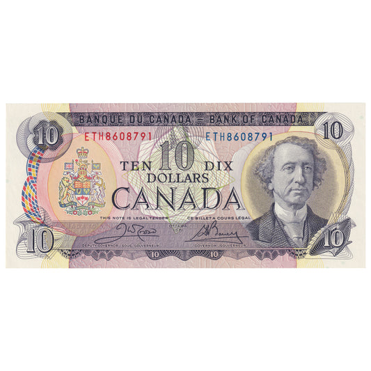 BC-49d 1971 Canada $10 Crow-Bouey, ETH, UNC