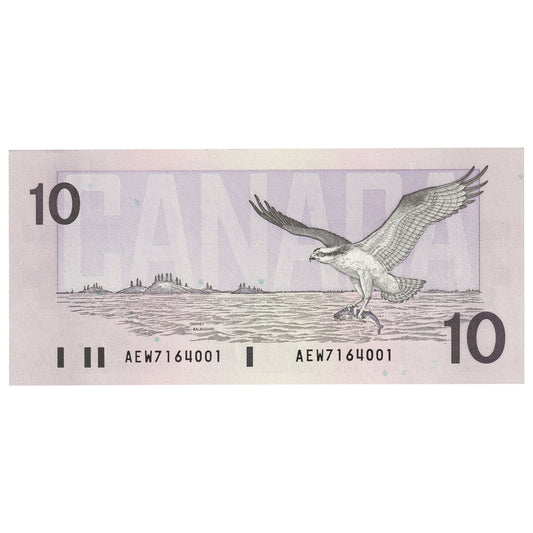 BC-57a 1989 Canada $10 Thiessen-Crow, AEW, CUNC