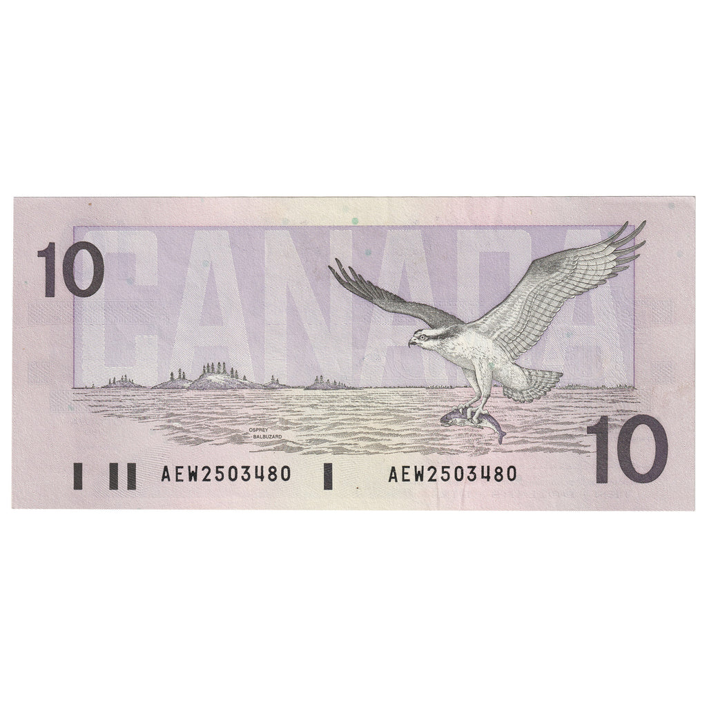 BC-57a 1989 Canada $10 Thiessen-Crow, AEW, AU