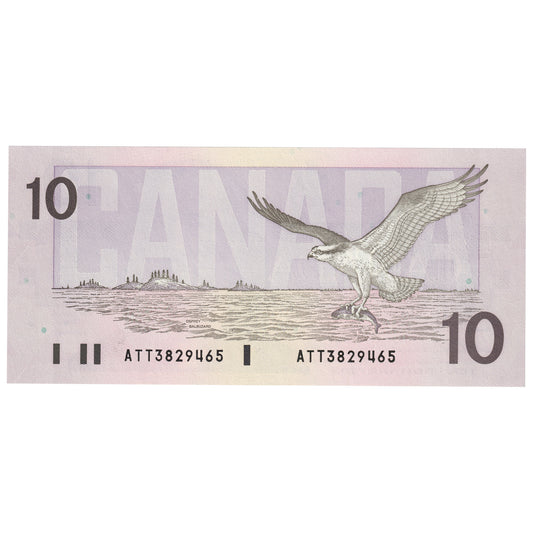 BC-57a 1989 Canada $10 Thiessen-Crow, ATT, AU-UNC
