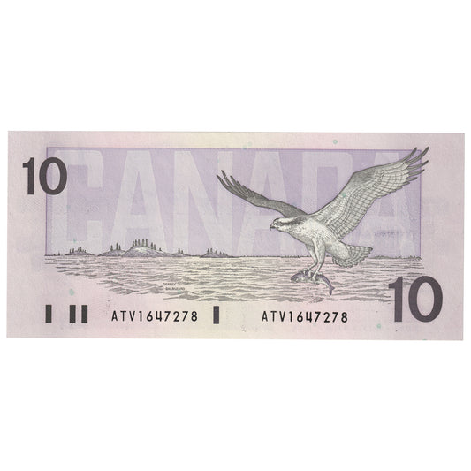 BC-57a 1989 Canada $10 Thiessen-Crow, ATV, AU-UNC