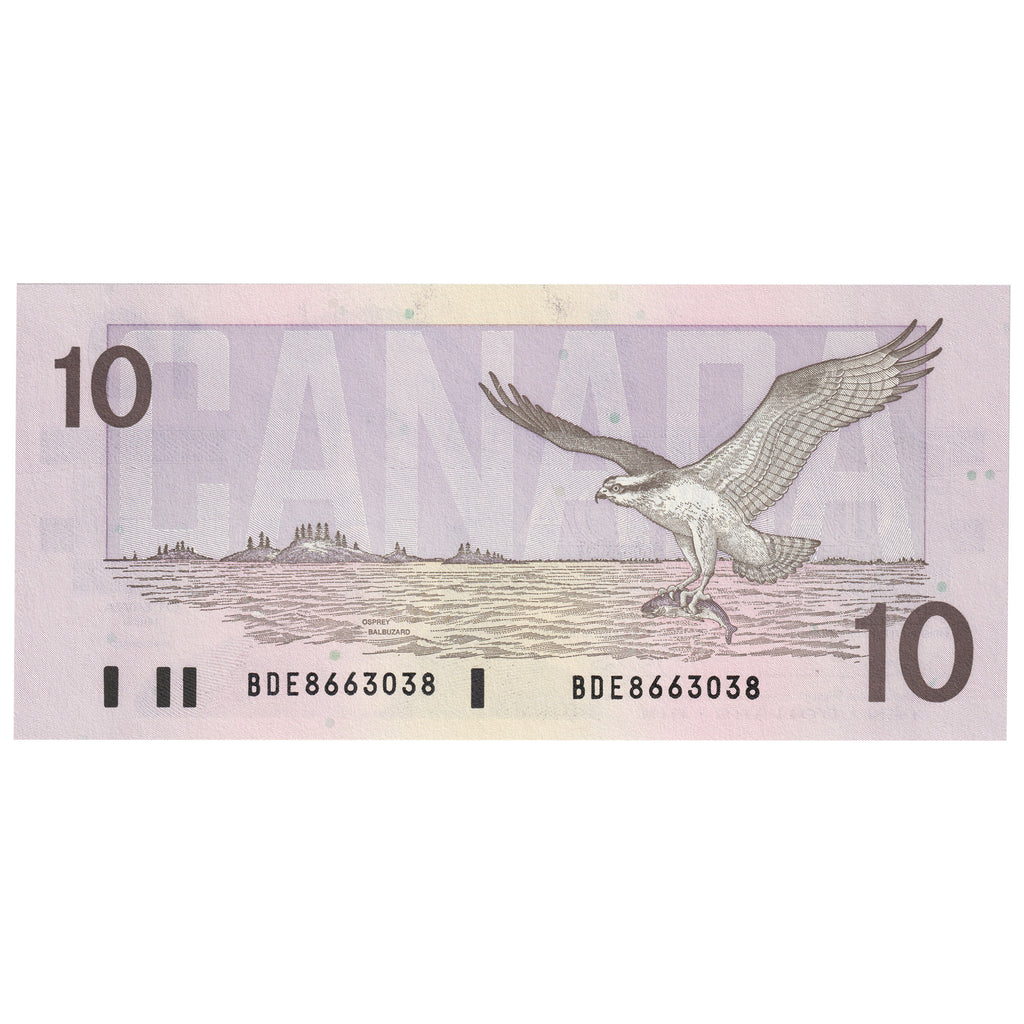 BC-57a 1989 Canada $10 Thiessen-Crow, BDE, CUNC