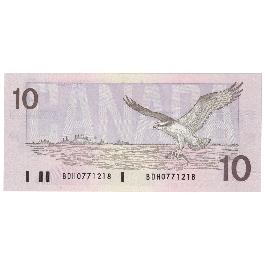 BC-57a 1989 Canada $10 Thiessen-Crow, BDH, CUNC