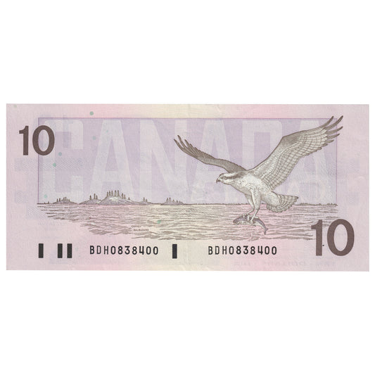 Bc-57a 1989 Canada $10 Thiessen-Crow, BDH, EF