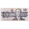 BC-57b 1989 Canada $10 Bonin-Thiessen, BDT, AU-UNC (AU55)