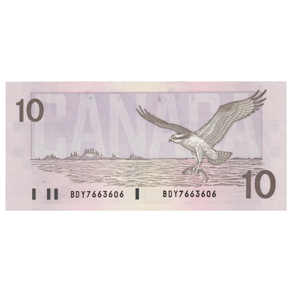 BC-57b 1989 Canada $10 Bonin-Thiessen, BDY, Uncirculated (MS60)