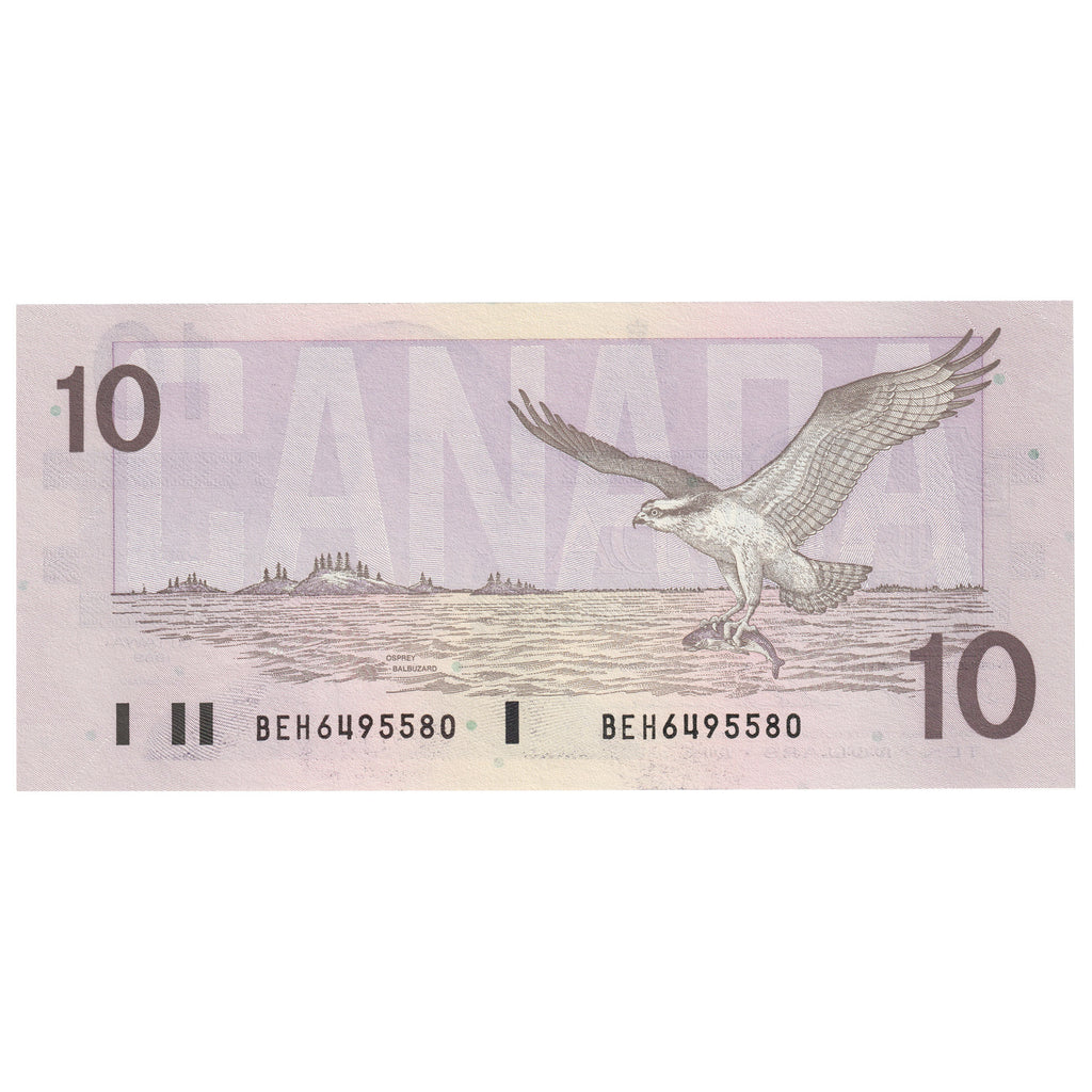 BC-57c 1989 Canada $10 Knight-Thiessen, BEH Set Issue, Uncirculated (MS60)