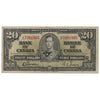 BC-25b 1937 Canada $20 Gordon-Towers, C/E, VG-F (VG10)
