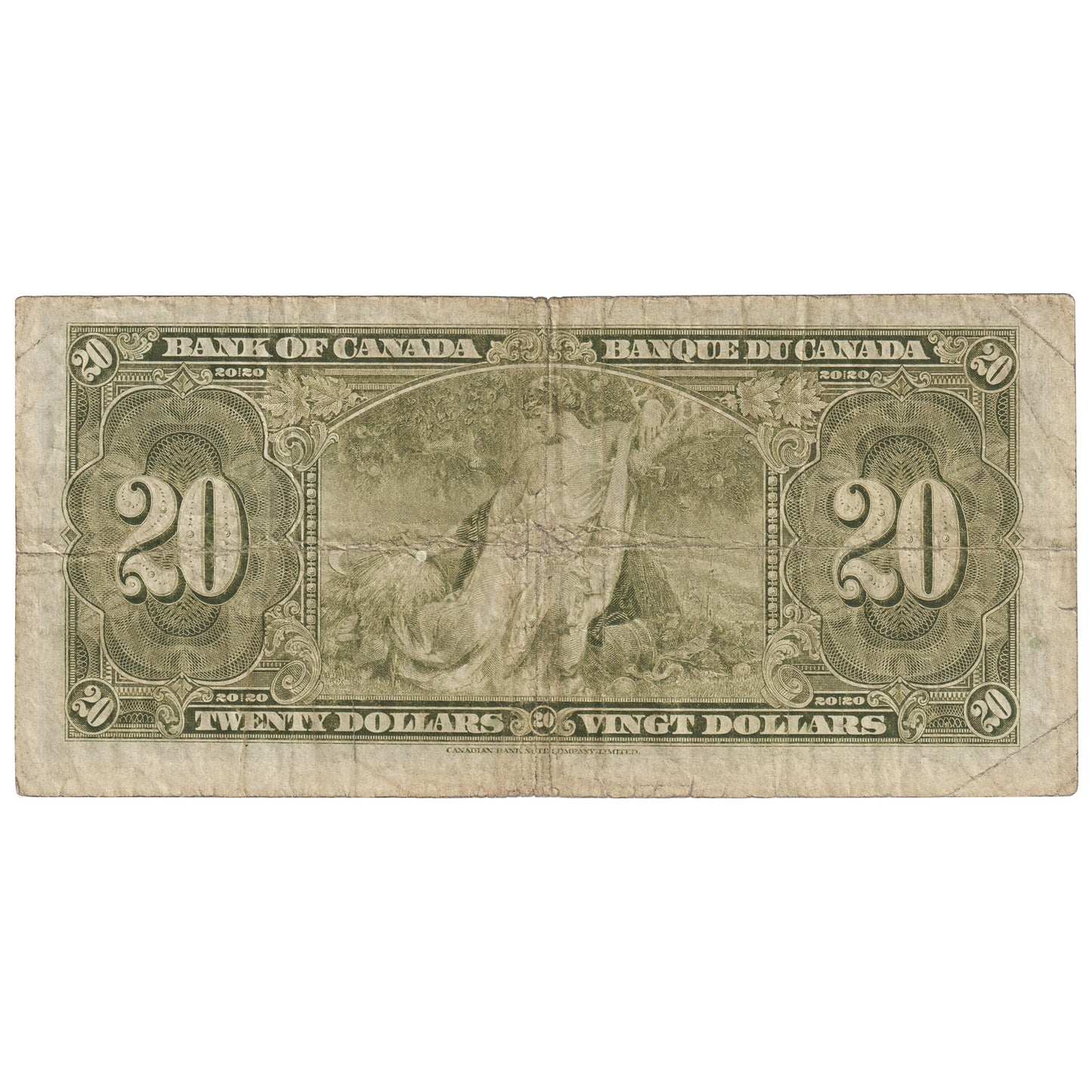 BC-25c 1937 Canada $20 Coyne-Towers, H/E, Circulated