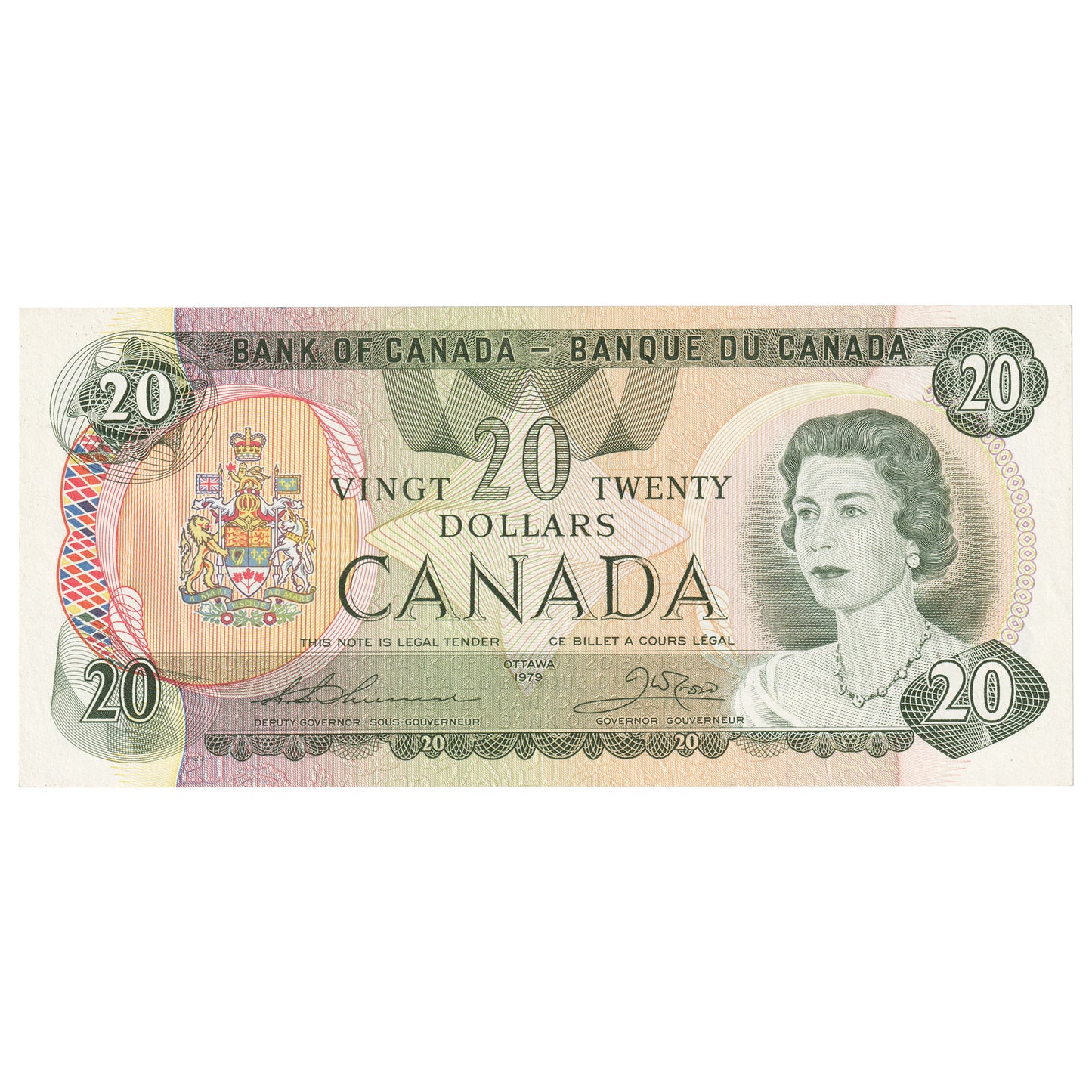 BC-54cA-i 1979 Canada $20 Thiessen-Crow, 510, VF-EF (VF30)