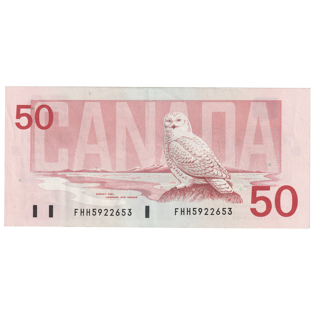 BC-59a 1988 Canada $50 Thiessen-Crow, FHH, AU