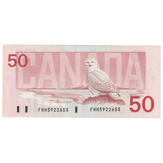 BC-59a 1988 Canada $50 Thiessen-Crow, FHH, AU