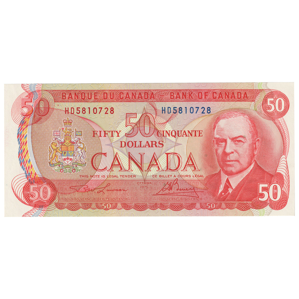 BC-51a 1975 Canada $50 Lawson-Bouey, HD, Uncirculated (MS60)