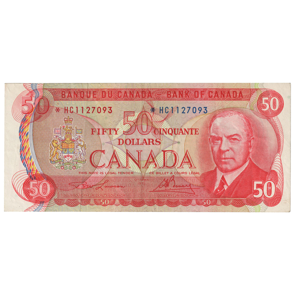 BC-51aA 1975 Canada $50 Lawson-Bouey, *HC, VF-EF