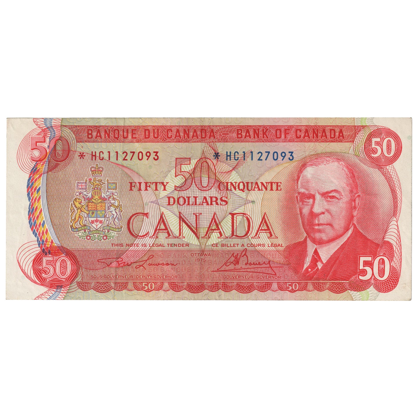 BC-51aA 1975 Canada $50 Lawson-Bouey, *HC, VF-EF
