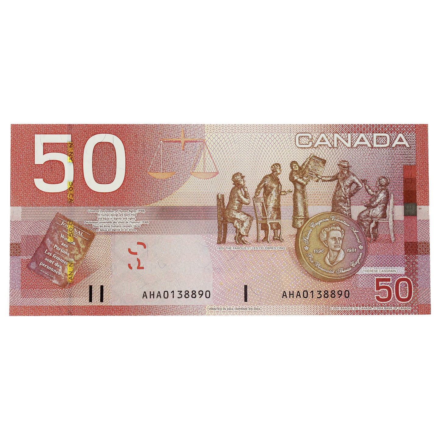 BC-65a 2004 Canada $50 Jenkins-Dodge, AHA, Circulated