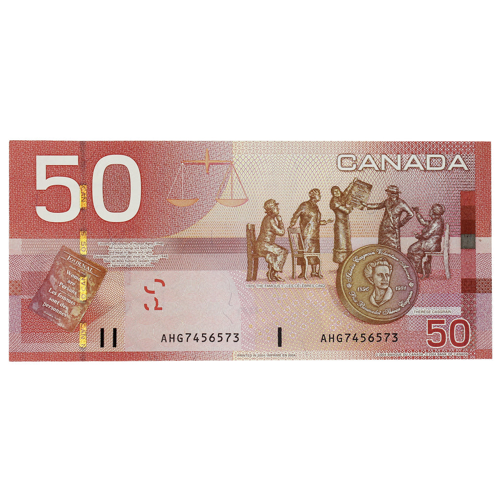 BC-65a 2004 Canada $50 Jenkins-Dodge, AHG, AU-UNC (AU55)