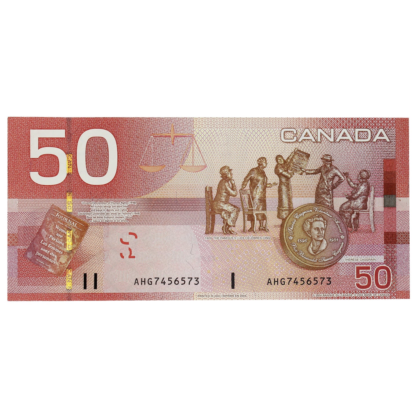 BC-65a 2004 Canada $50 Jenkins-Dodge, AHG, AU-UNC (AU55)