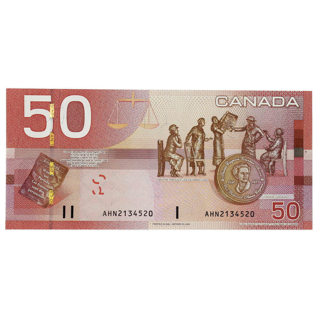 BC-65a 2006 Canada $50 Jenkins-Dodge, AHN, AU-UNC (AU55)