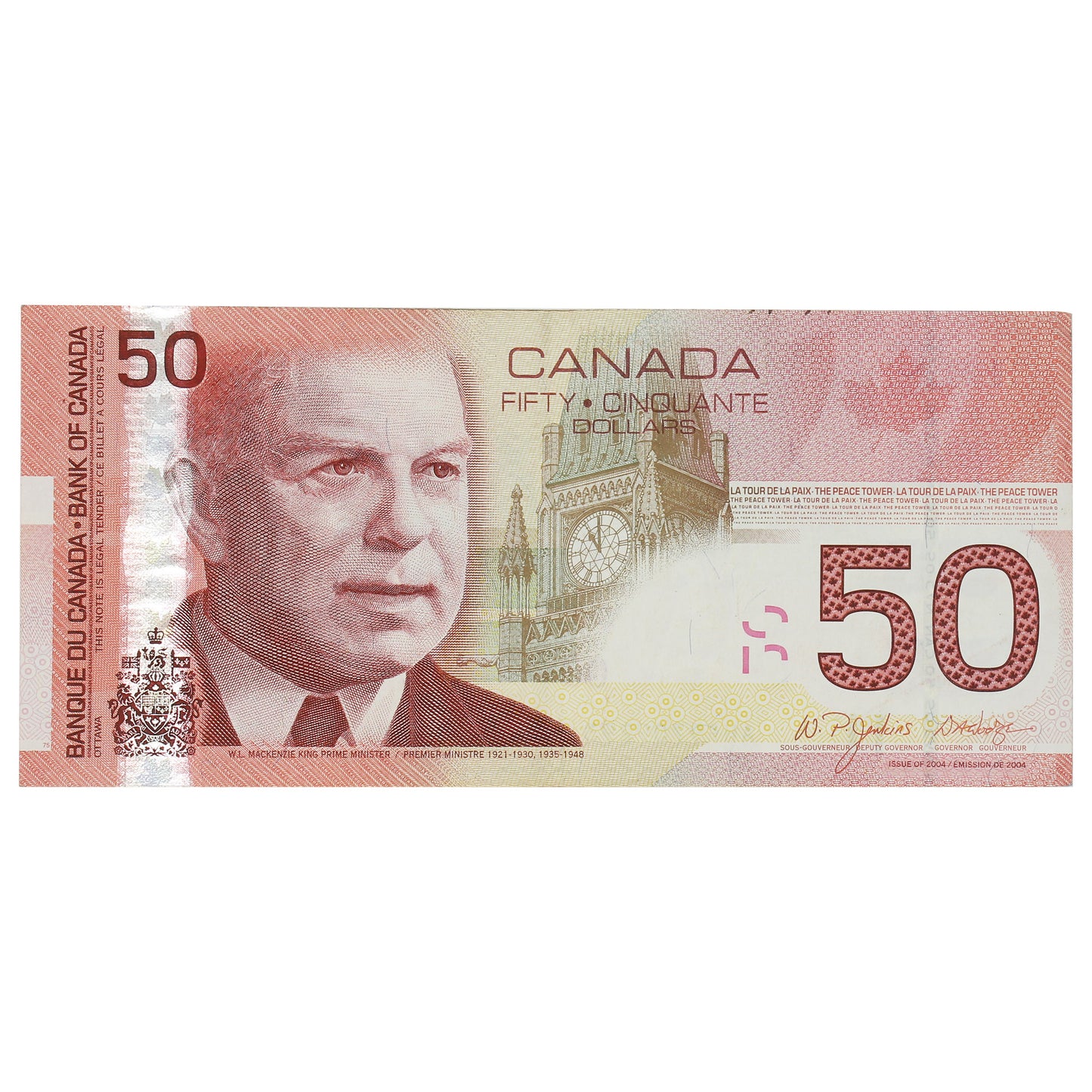 BC-65aA 2004 Canada $50 Jenkins-Dodge, AHF (9.675-9.720), Extra Fine (EF40)